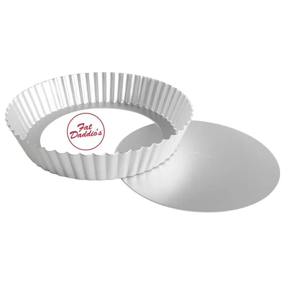 NEW ProSeries Fluted Removable Bottom Fat Daddio's Tart / Quiche Pans-Set of two - Picture 3 of 17